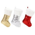 thumbnail image 4 of Bas de Noël Paillettes Mode - Peluche Bas de Vacances Chaussettes Pendaison de Noël, 4 of 4