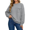 thumbnail image 4 of qafoshin Plus Size Sweatshirts for Women Oversized Pullover Long Sleeve Tops Crew Neck Basic Daily Tops, 4 of 6