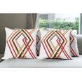 thumbnail image 6 of Ambesonne Modern Throw Pillow Cover 4 Pack, Diamond Like Border Line, 18", Caramel Brown, 6 of 7