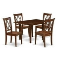 thumbnail image 2 of East West Furniture Norden 5-piece Dining Set with Wood Seat in Mahogany, 2 of 5