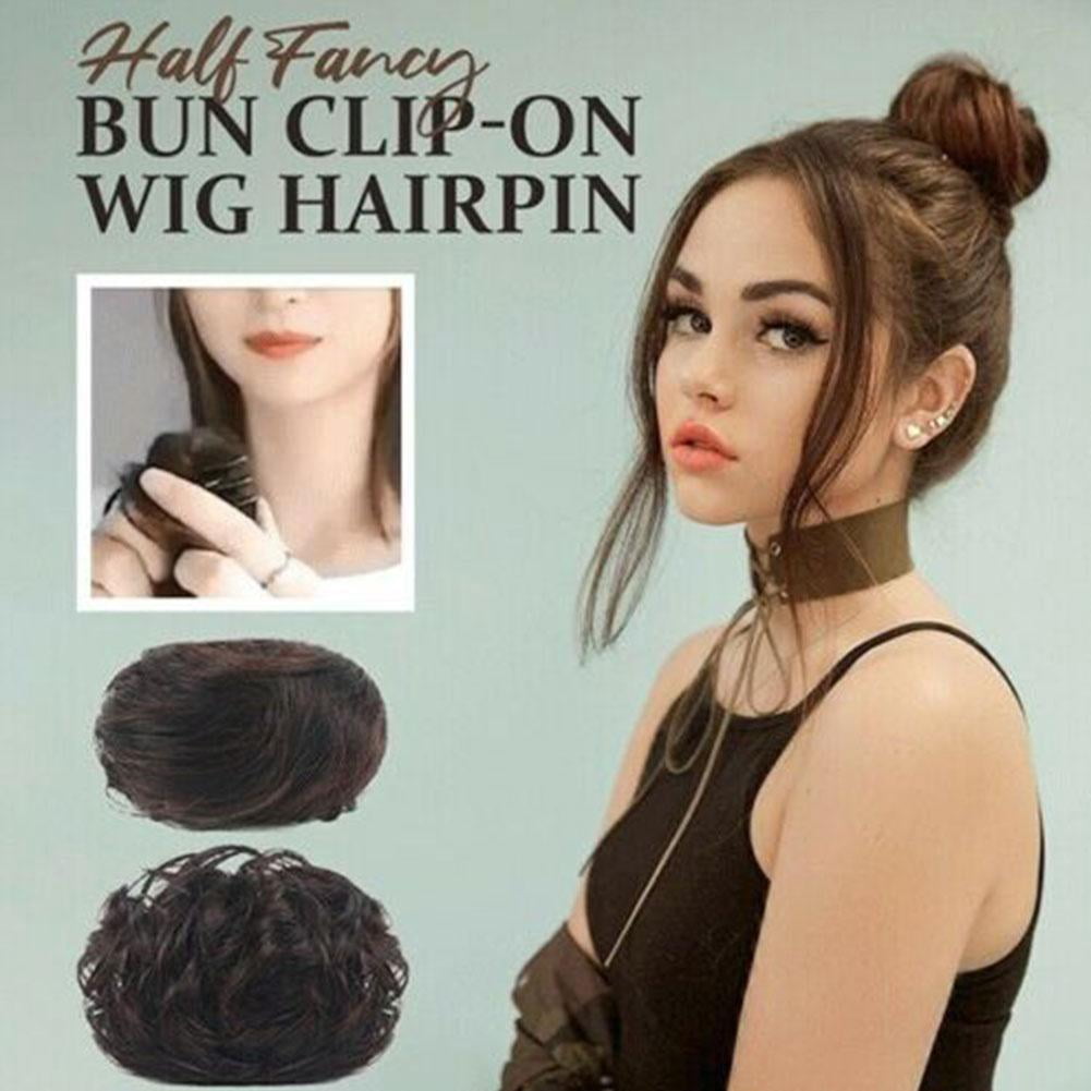 Half Bun Clip-on Wig Hairpin Ball Head Grasping Clip Bud hair Sale Head Hot B6M8