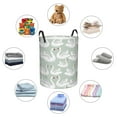 thumbnail image 4 of Balery White Birds Cesta de ropa redonda con asas, impermeable, independiente, para ropa, juguetes, dormitorio y familia-Medium, 4 of 6