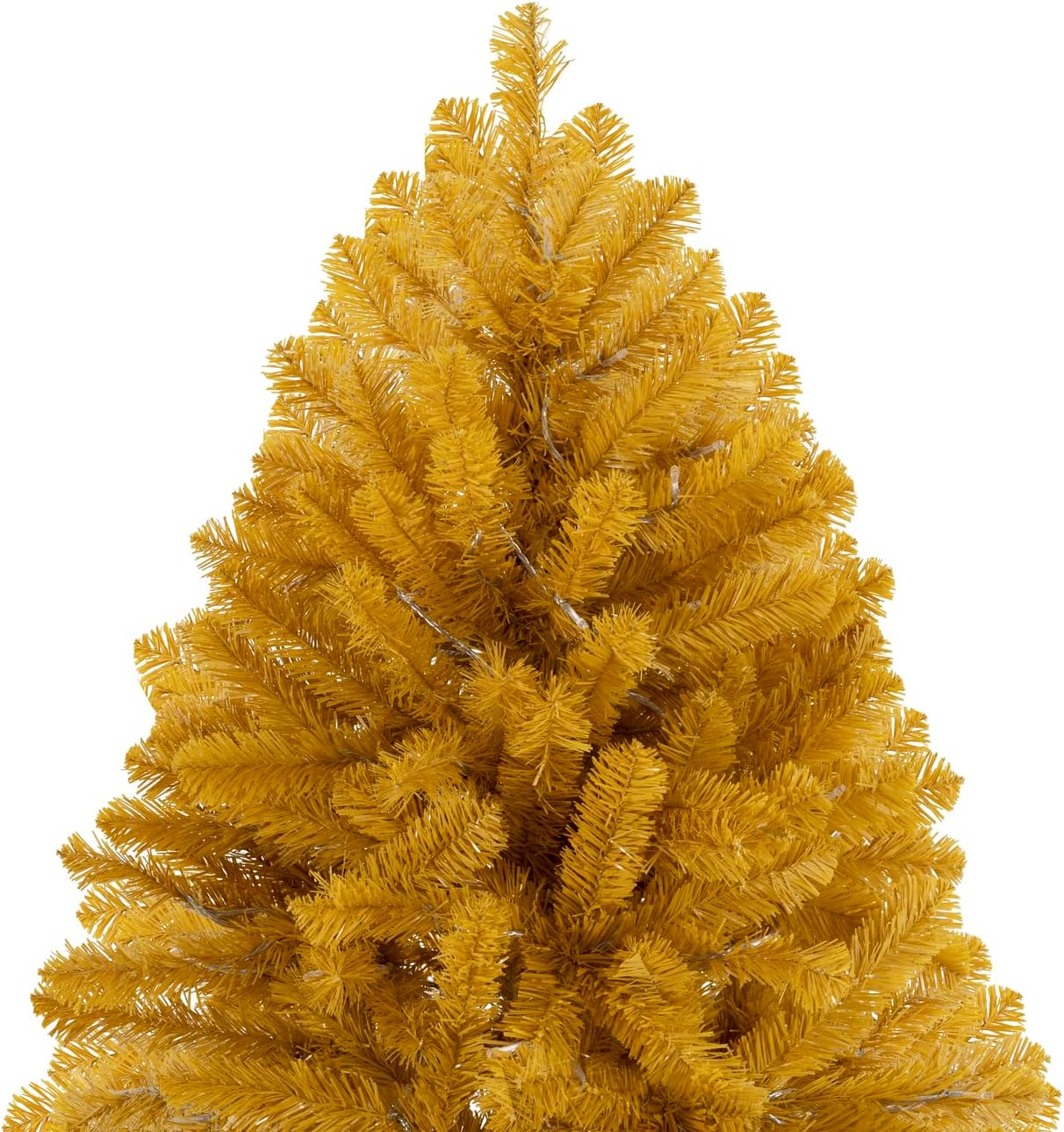 Naomi Home 6.5ft Gold Christmas Tree with Lights, Unique Colored
