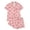 Pink, variant on FASHOFT Button Up Pajamas For Women Set 2 Piece Bow Print Summer Cute Pjs Sets Lounge Matching Button Shirt with Shorts Sleepwear Black L