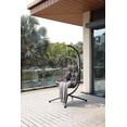 thumbnail image 6 of Sesslife Wicker Egg Hanging Chair with Stand and Cushion, Navy, 6 of 8