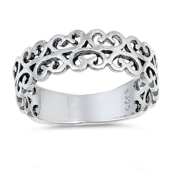 Sterling Silver Filigree Band Ring