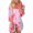 Pink, variant on Women's Floral Print Kimonos Loose Half Sleeve Shawl Chiffon Cardigan Blouses Casual Beach Cover Ups