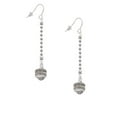 thumbnail image 2 of Delight Jewelry Silvertone Zig Zag with Braid Spinner - Silver-tone Long Sparkle Dangle French Earrings, 2 of 4