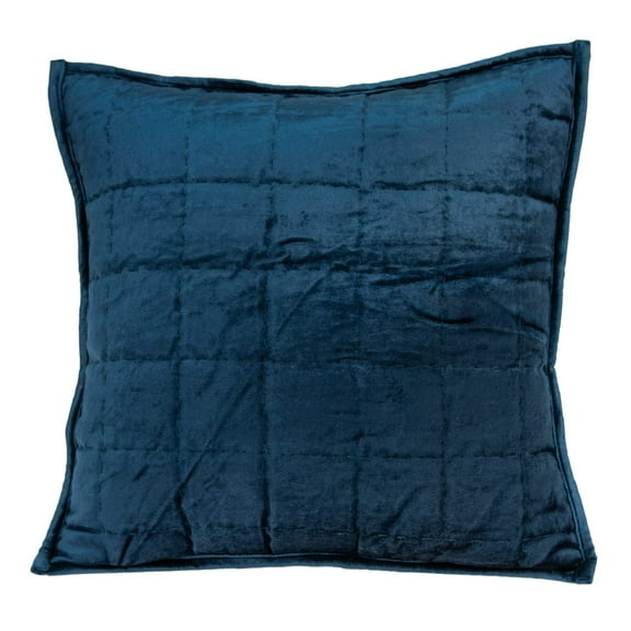 HomeRoots Decor 20-inch x 7-inch x 20-inch Transitional Navy Blue Quilted Pillow Cover With Poly Insert