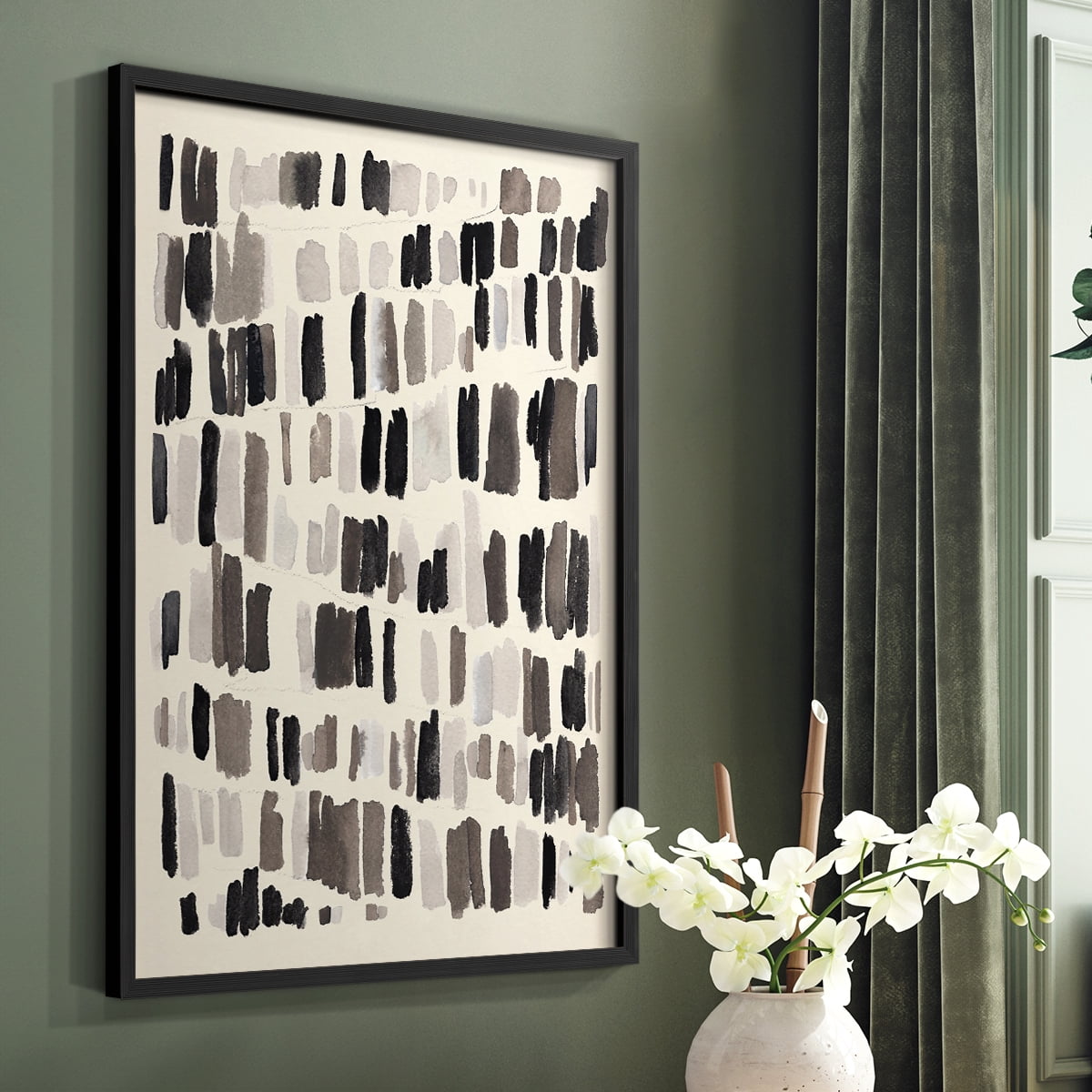 Chalk and Flint I Framed Print in Black Solid Wood Framed Print No Nail Hanging