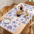 thumbnail image 5 of Purple Coastal Summer Placemats Set of 12 Coral Shell Starfish Nautical Place Mats Indoor Wipeable Table Mats Washable Cloth Dining Table Placemats for Kitchen Holiday Party Home Decor 13x19 Inch, 5 of 9
