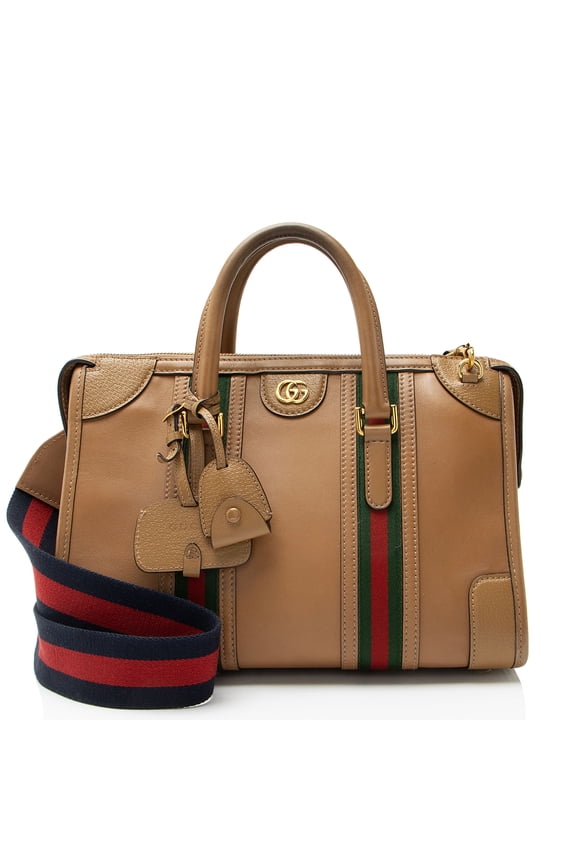 Pre-Owned Gucci Leather Ophidia Bauletto Medium Satchel