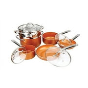 Copper Pan 10-Piece Set Luxury Induction Cookware Set Non-stick