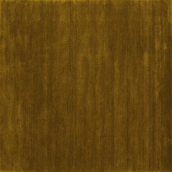 Ahgly Company Machine Washable Indoor Square Abstract Yellow Contemporary Area Rugs, 5' Square