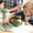 Green, variant on OCCOA Light Lunch Box with High Inner Double Layered Compartment with Fork Spoon Microwave Safe 1200ml with Soup Cup 8x5x3in,Beige