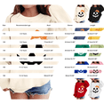 thumbnail image 3 of UACY Toddler Girls Halloween Crewneck Sweatshirt, Pumpkin Face Bow Fleece Pullover, Long Sleeve Soft Fall Tops for Kids Holiday Party Wear (Beige, 3-4 Years), 3 of 7