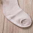 thumbnail image 3 of xiaxaixu Boy Girl Knit Socks Solid Color Letter Ankle Length Breathable Socks, 3 of 6