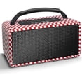 thumbnail image 1 of wonima11 Portable Bluetooth Speaker: 80W (Peak), 20H Playtime, Loud Wireless Wood Speakers with Bass, AUX and USB Input, Subwoofer, TWS Pairing, Vintage Speaker for Outdoor, Home, Office (Red+White), 1 of 1