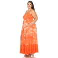 thumbnail image 2 of White Mark Women's Plus Size Smocked Ruffle Maxi Dress, 2 of 6
