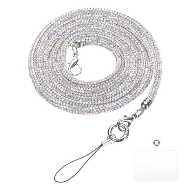 Replacement Purse Straps, Crystal Bag Handle Sparkly Replacement for Pochette Satchel, Multicolor