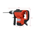 thumbnail image 6 of Rotary Hammer Drill, BTMWAY Heavy Duty Hammer Drill, 1100W 1-1/2" SDS Plus Electric Hammer Drill with Flat/Point Chisels, and 3 Drill Bits, 3 Functions Hammer Drill for Concrete Stone, Red, R1883, 6 of 11