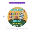 thumbnail image 5 of Back to School Manx Goodbye Kindergarten Hello 1st Grade Ceramic Round Ornament Cat Lover Kitten Owner Gifts Home Tree Decor - 02011, 5 of 5