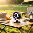 thumbnail image 3 of Rechargeable Desk Fan, Portable Mini Table Fan with LED Light and Digital Display, Stepless Speed Control USB-C Fan for Office, Bedroom, Home, Travel, 3 of 7