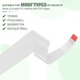 thumbnail image 4 of Tennis Racket Grip Tape, PU Racquet Overgrip with Damping Ridges Anti-Slip Absorbent Perforated Handle Grip Flat Adhesive for Badminton Pickleball, White 3 Pack, 4 of 6