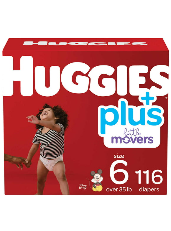Huggies Plus Little Movers Diapers Size 6 (116 Count)