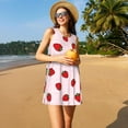 thumbnail image 3 of Uemuo Strawberry Pattern Women’s Sleeveless Dress – Casual Summer A-Line Dress, Stylish and Comfortable Sundress for Hot Weather, 3 of 7