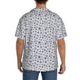 thumbnail image 3 of Sikiie Blue Dandelion Men's Cuban Shirt, Hawaiian Shirts, Business Casual Button Down Shirts, Short Sleeve Shirt-XX-Large, 3 of 5
