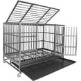 thumbnail image 4 of Confote 47 Inch Heavy Duty Dog Crates for Meduim Dogs, Puppy Dog Cage with Double Door and Removable Tray Pan, 4 of 9