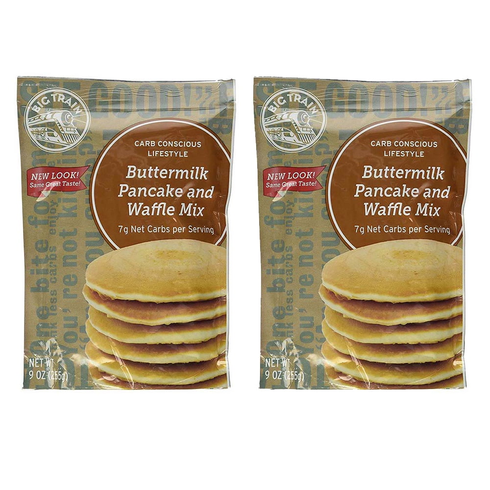 Big Train Low Carb Pancake Mix, 2 Pack Diabetic and Keto Friendly