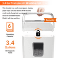 thumbnail image 4 of Bonsaii Crosscut Paper Shredder, 6-Sheet Capacity, P-4 Security Level, 3.4-Gallon Bin, Shreds Staples and Credit Cards, White, 4 of 6