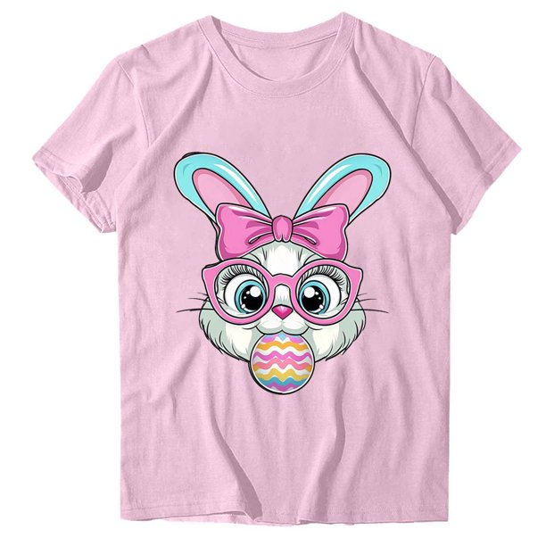 Camisetas de Manga Larga de las Mujeres Pascua Impresión Cuello Redondo Suelto Casual Suave Poliéster Primavera Verano Vacaciones Suéter Tops
