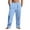 01 Light Blue, variant on Awdenio Cargo Pants for Men Casual Pants Elastic Waist Drawstring Lightweight Summer Beach Straight Leg Pants with Pockets