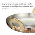 thumbnail image 3 of Paella pan, pizza frying pan, stainless steel pan, uncoated with double handle, hand-hammered cooking pan for Spanish dishes, home restaurant, 3 of 6