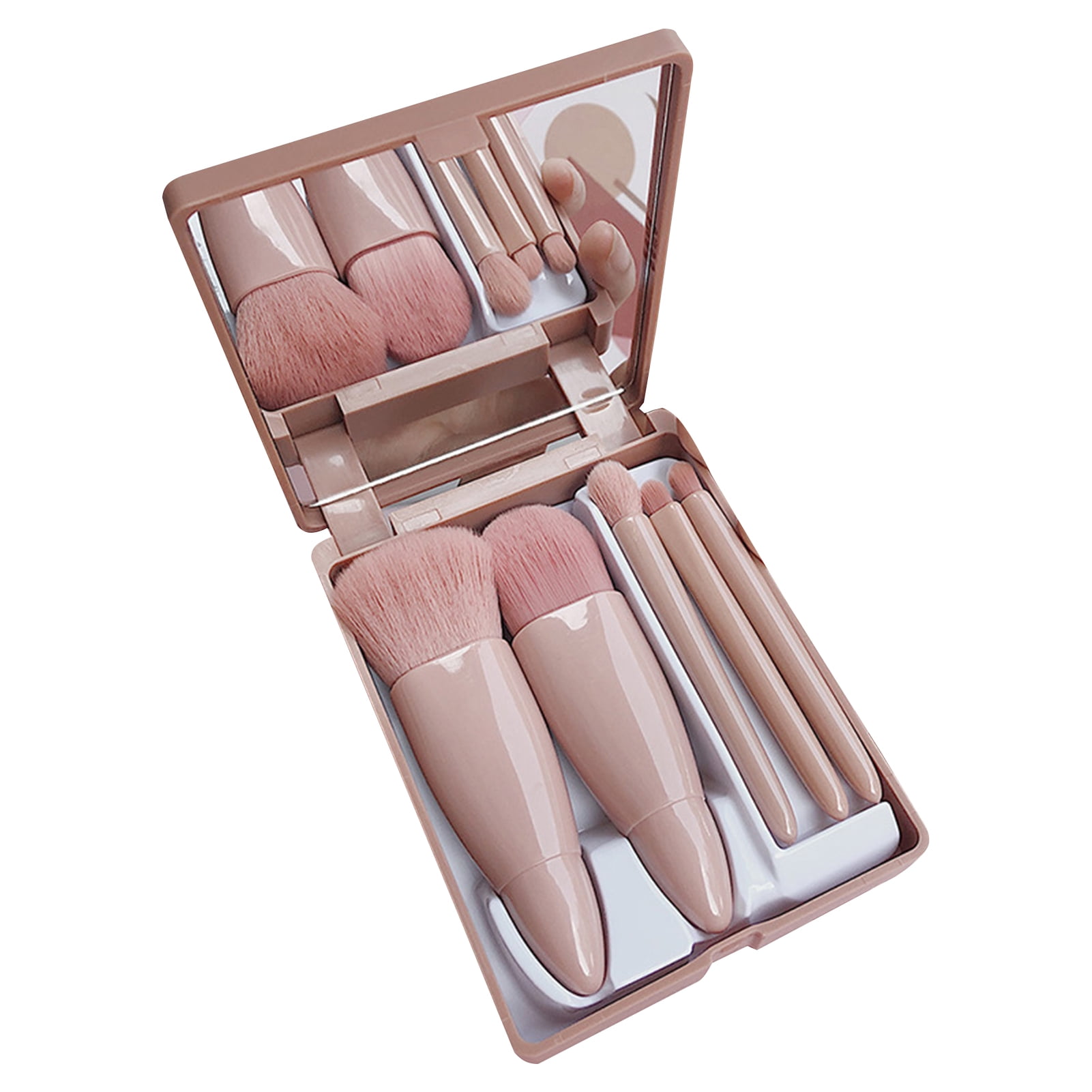 GoFJ 5Pcs/Box Mini Makeup Brushes Multifunctional Soft Bristles Smooth  Touch Plastic Handle Strong Powder Grip Make Up Portable Blusher Eye Shadow