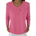 thumbnail image 1 of Breezora Chandail en Tricot à la Mode pour Femmes avec Col Rond Manches Longues Ajusté Confortable Décontracté pour Style Moderne Taille P Rose Vif, 1 of 4