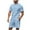 Light Blue, variant on Ohufall Two-Piece Short Sets for Men Fashion Solid Round Neck Short Sleeve Shirt and Beach Shorts Summer Casual Cool Breathable Tracksuit Outfits
