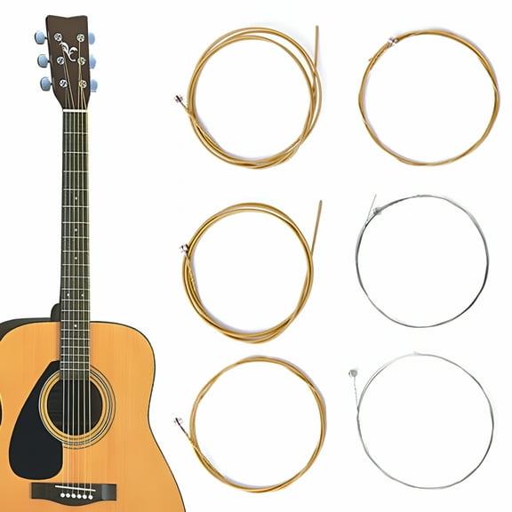 QAYOZ Acoustic Guitar Strings, Phosphor Bronze Extra Light Steel Strings 6-Piece