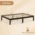 thumbnail image 3 of Costway Full Size Wooden Platform Bed Frame 14" with Rubber Wood Legs Under-bed Storage Brown, 3 of 9
