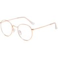 thumbnail image 1 of wonima44 Junsika Round Blue Light Glasses for Women Men Retro Circle Computer Gaming Glasses Clear Lens Metal Frame Eyeglasses, 1 of 1