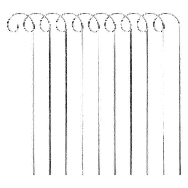 10Pcs Shepherd Hooks For Outdoor Use Elegant Design Iron Garden Poles Ideal For Hanging Plant Baskets In Various Occasions