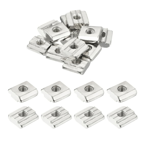 Uxcell 12Pcs M6 T Nuts Tee Sliding Slot Nuts T-Slot Nut for 3030 Series