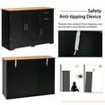 thumbnail image 6 of Costway Buffet Sideboard Kitchen Cupboard Storage Cabinet with  2 Drawers & 3 Doors Black, 6 of 10
