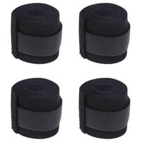 4 Pc 2.5M Eslatic Cotton Sports Strap Boxing Bandage for Muay Thai Taekwondo Hand Gloves Wraps,4 x Boxing Bandage,Black