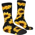 thumbnail image 6 of Colorful and Mid-Calf Socks for Men and Women, 1 Pair Lovely Sunflower, 6 of 8