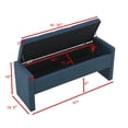 thumbnail image 4 of GZXS 47 Inch Storage Bench, Modern End of Bed Bench in Linen Upholstery, for Living Room/Entryway/Dorm, Navy Blue, 4 of 9