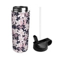 thumbnail image 2 of Yiaed Lilies Flowers Print Water Bottle with Straw Lid, Stainless Steel Double Wall Insulated Water Bottle | Leak-Proof and Spill-Proof Water Bottle, 2 of 8